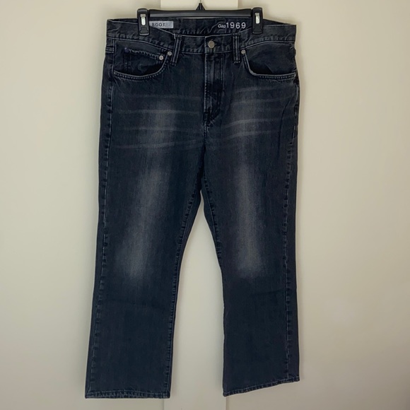 GAP 1969 Gray/Black Bootcut Jeans Denim - Picture 1 of 8